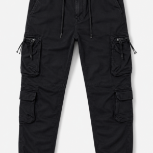 Men’s Black Tactical Cargo Joggers – Premium Streetwear Pants